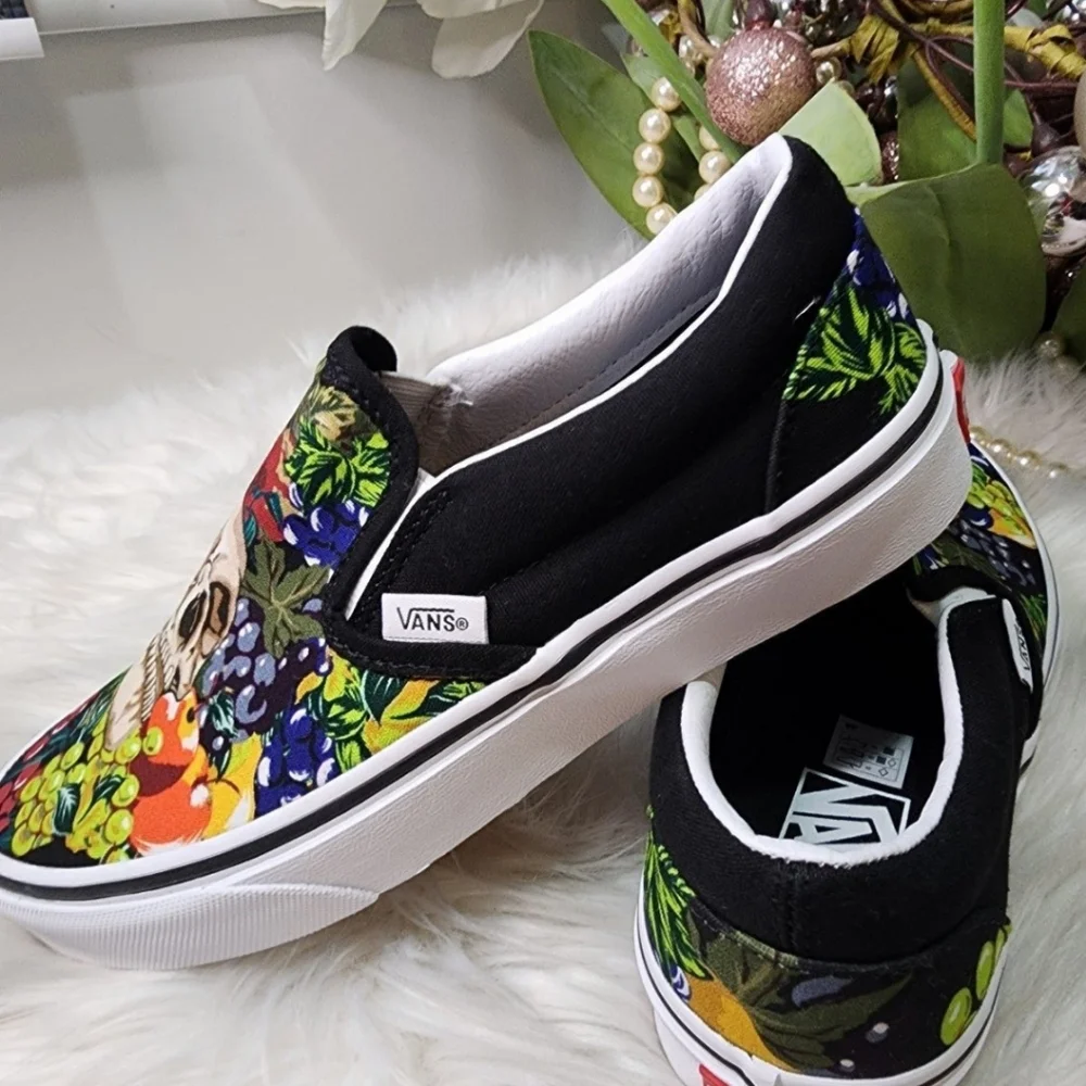 Vans Old Skool Skulls and fruits design Shoes Mens11 New - Picture 2 of 8